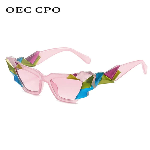 Trendy Retro Mosaic Style Sunglasses