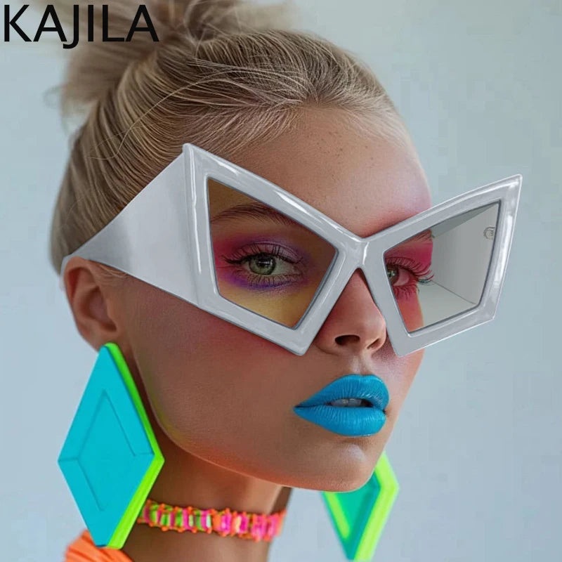 Trendy Punk Oversized Cat Eye Windproof Frames