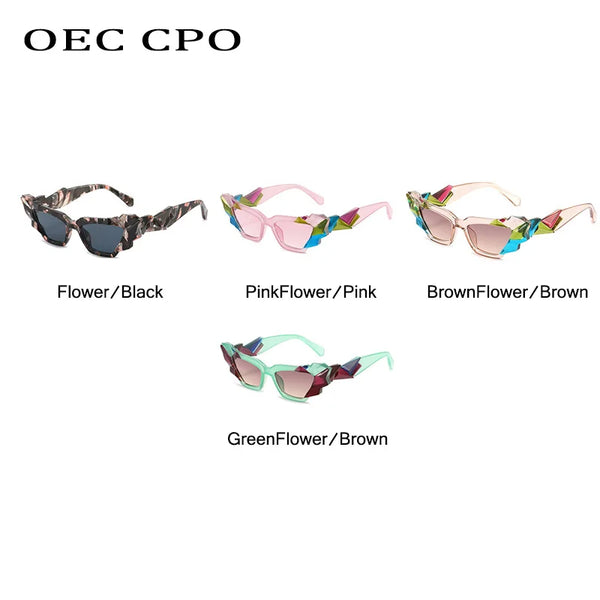 Trendy Retro Mosaic Style Sunglasses