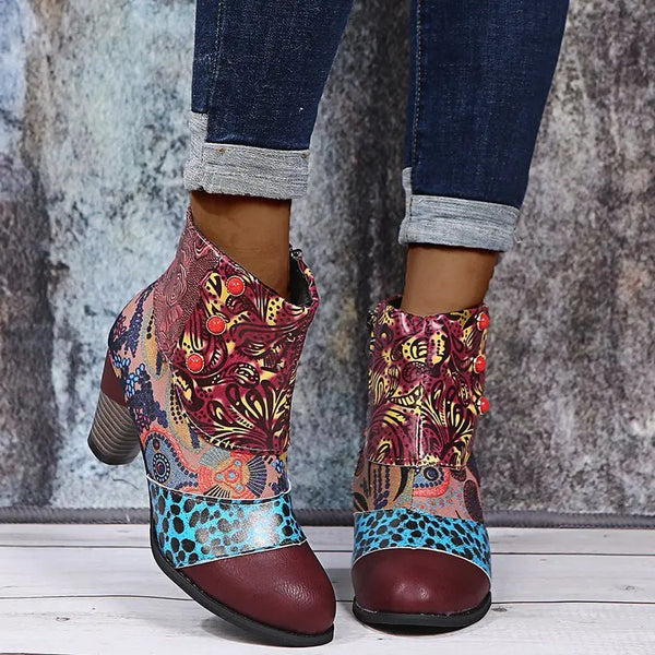 Trendy Ankle Bohemian Waterproof Heel Boots - TrendsetterbyTracy Boutique