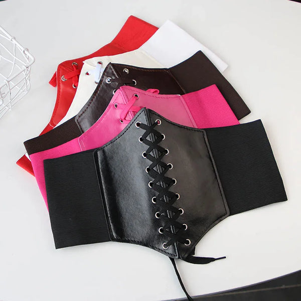 Trendy Faux Leather Elastic Corset Belt - TrendsetterbyTracy Boutique