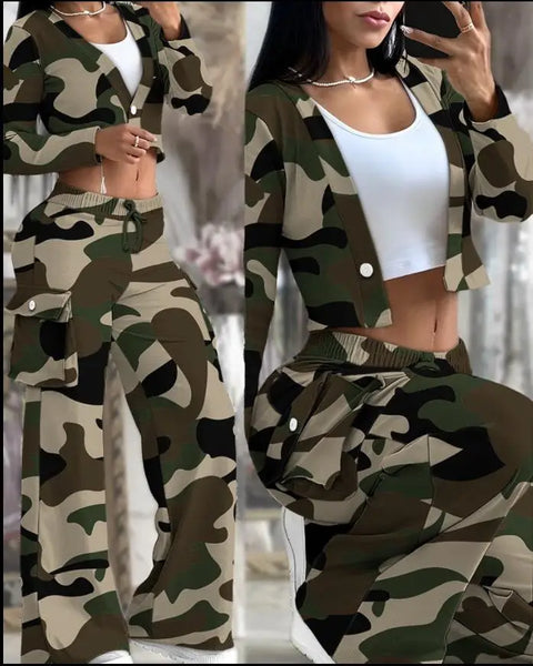 Trendy Sold Flare Jegging Pants With Crop Jacket