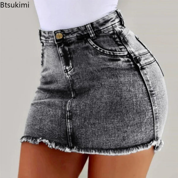 Trendy High Waisted Mini Denim Skirt - TrendsetterbyTracy Boutique