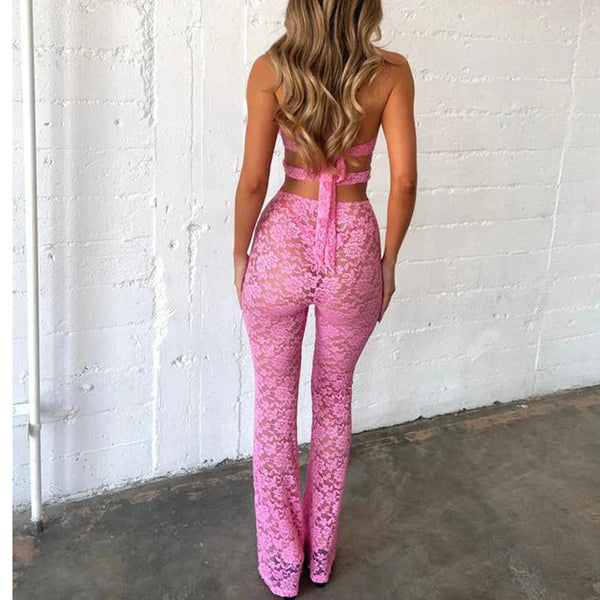Trendy Floral Hollow Out Jumpsuit