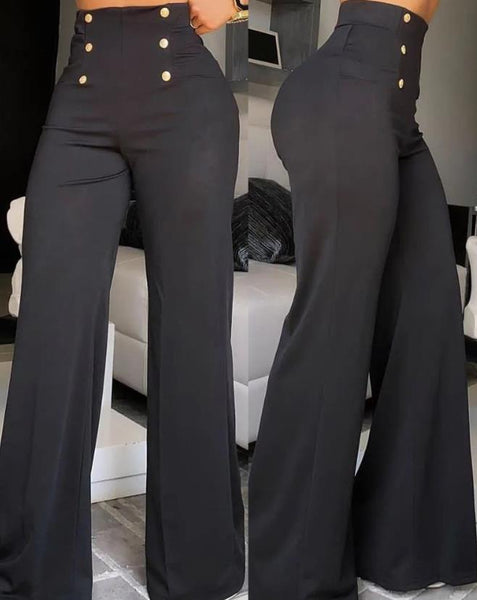 Trendy High Waist Wide Leg Bootcut Pants - TrendsetterbyTracy Boutique