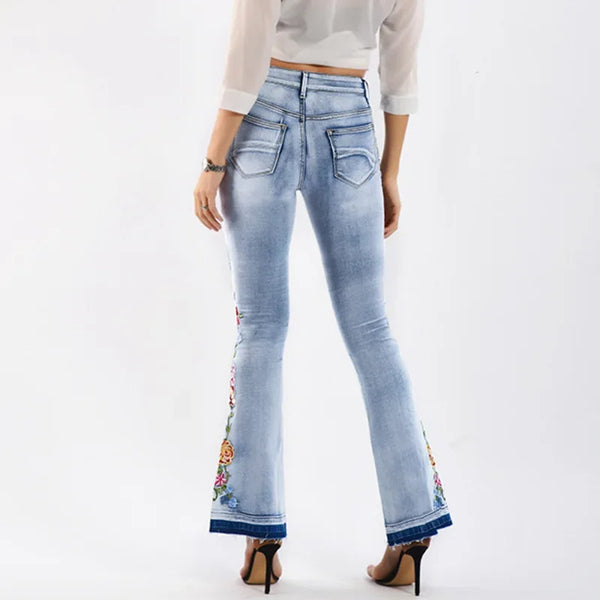 Trendy Fare Push Up Flower Decor Pants