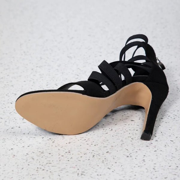 Trendy Black Hollow Out High Heels