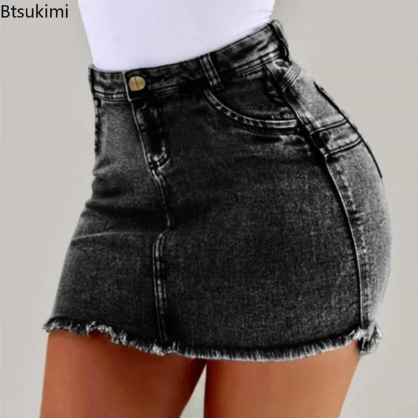 Trendy High Waisted Mini Denim Skirt - TrendsetterbyTracy Boutique