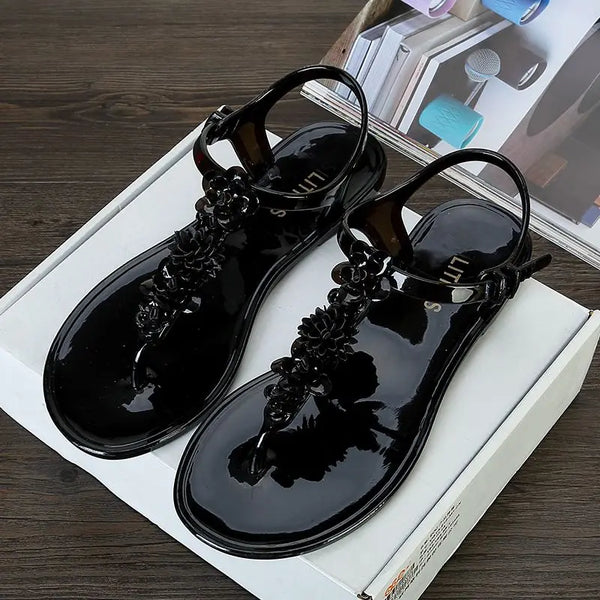 Trendy Low Gel Fashion Floral Sandals