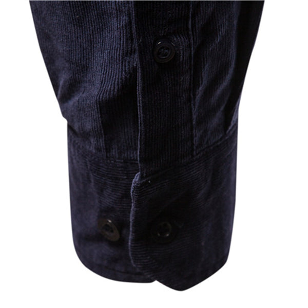 Trendy 100% Cotton Men's Casual Solid Color Shirt - TrendsetterbyTracy Boutique