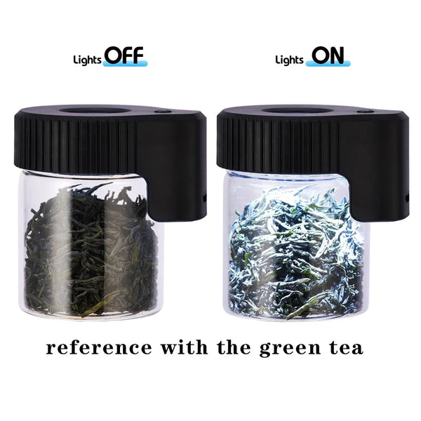 Trendy Stoner LED Illuminated Seal Dry Herb Grass Storage Jar