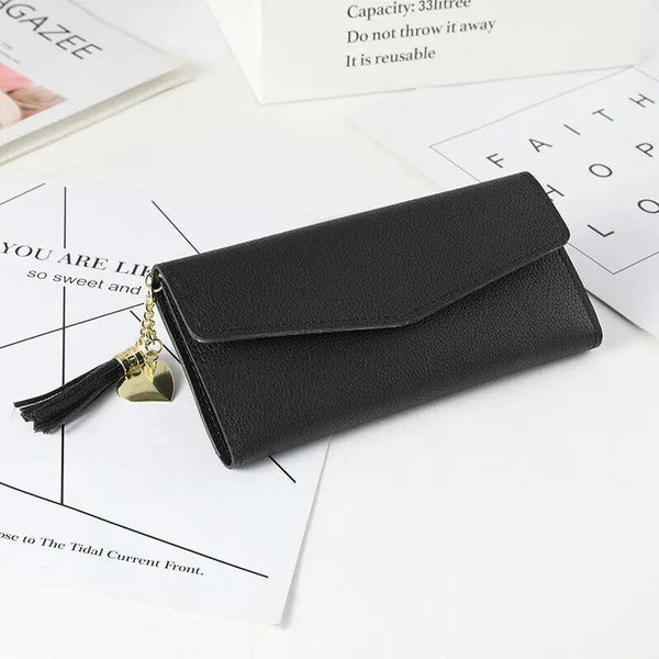 Trendy Fold Wallet With Coin Pocket And Tassle