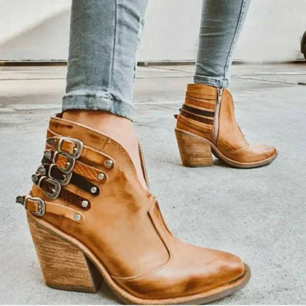 Trendy Waterproof Slip On Short Heel Boots