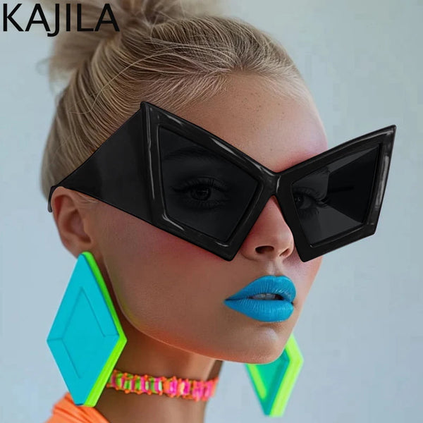 Trendy Punk Oversized Cat Eye Windproof Frames