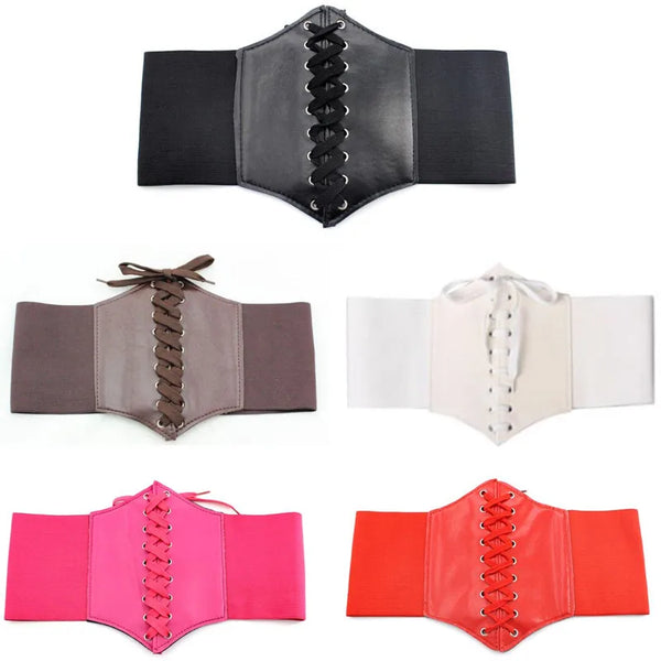 Trendy Faux Leather Elastic Corset Belt - TrendsetterbyTracy Boutique