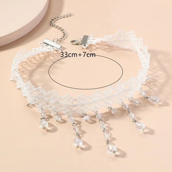 Trendy Lace Black Goddess Choker Necklace