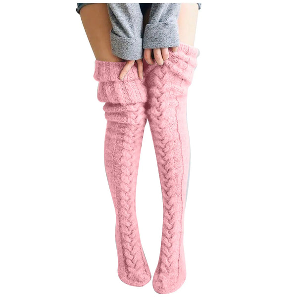 Trendy Crochet Thigh High Foot Warmers