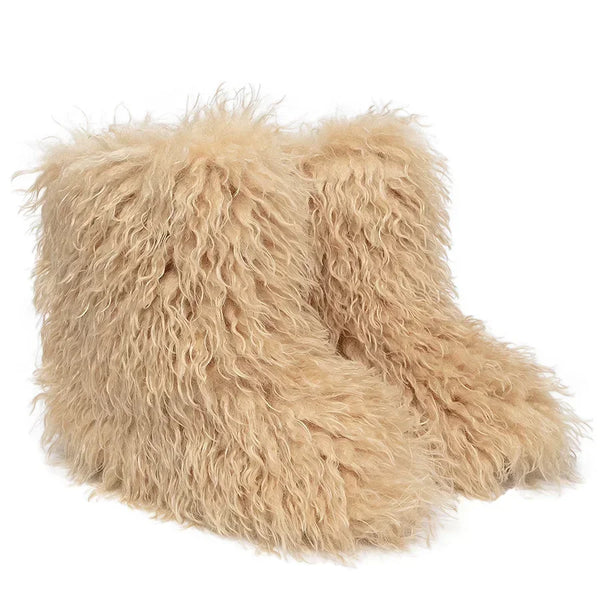 Trendy Teddy Bear Faux Wool Boots