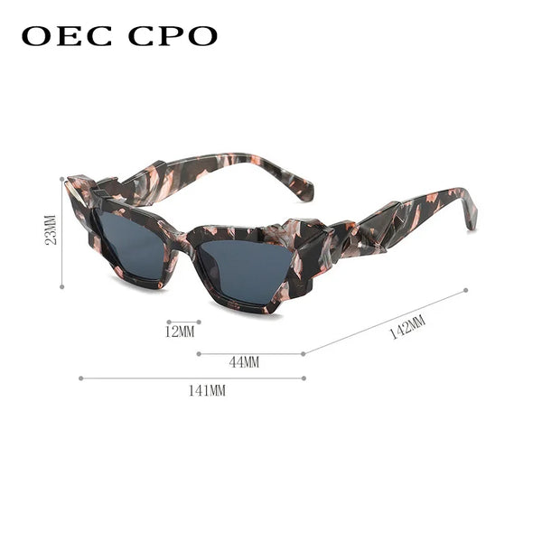 Trendy Retro Mosaic Style Sunglasses