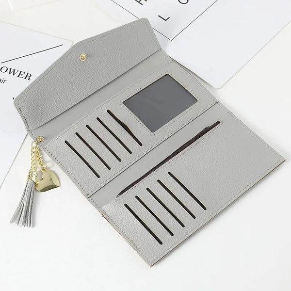 Trendy Fold Wallet With Coin Pocket And Tassle