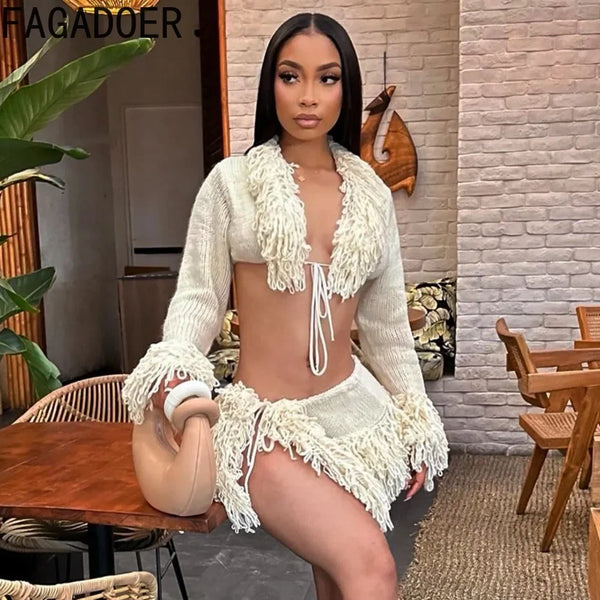 Trendy Yarn All around Crop Top And Bottom