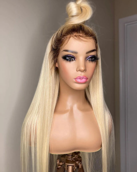 Trendy Brazilian Virgin Lace Frontal Human Hair Wig With Closure - TrendsetterbyTracy Boutique