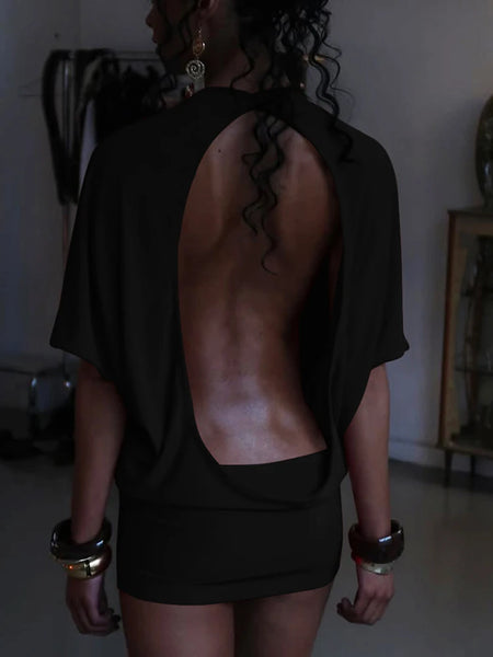 Trendy Backless Mini Party Dress