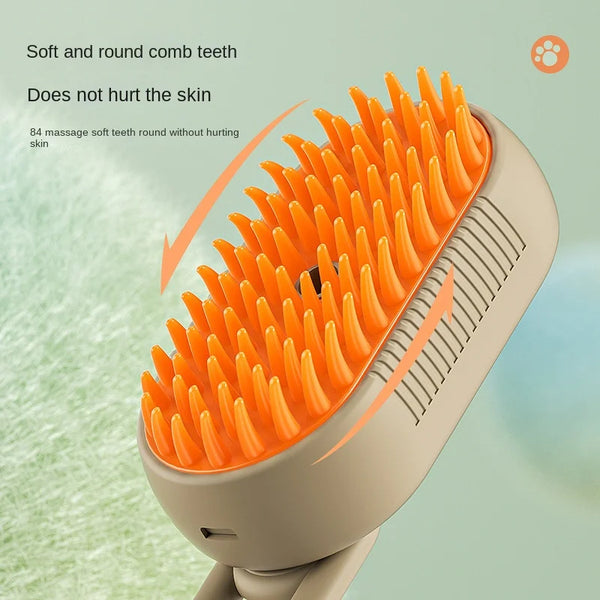 Trendy Steam 3 in 1 Electric Massage Pet Grooming Brush - TrendsetterbyTracy Boutique
