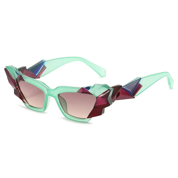 Trendy Retro Mosaic Style Sunglasses