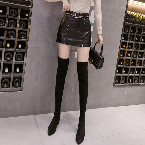 Trendy High Waist Black Shorts Skirt - TrendsetterbyTracy Boutique