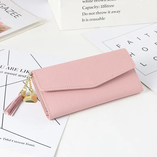 Trendy Fold Wallet With Coin Pocket And Tassle