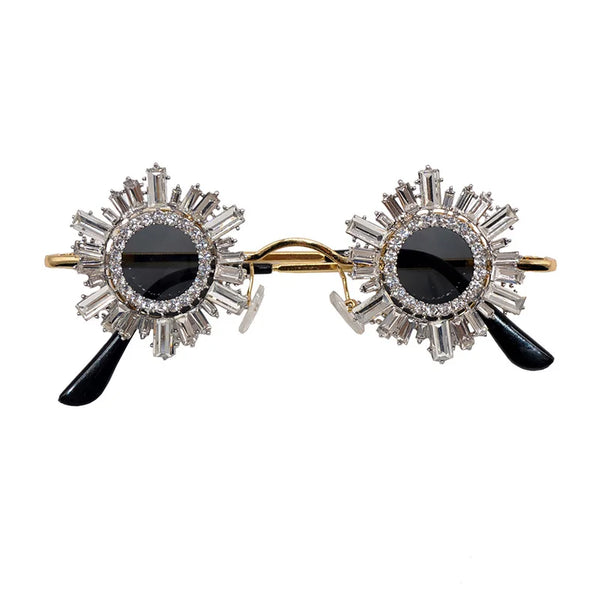 Trendy Retro Rhinestone Sun Embezzled Sunglasses - TrendsetterbyTracy Boutique