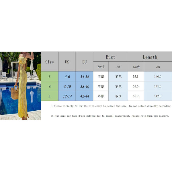 Trendy Knitted Maxi Floral Hollow Out Dress