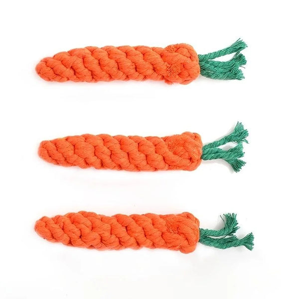 Trendy Carrot Shape Rope Dog Chew