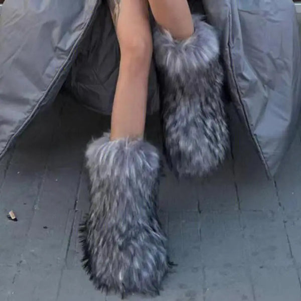 Trendy Faux Furry Fur Plush Boots - TrendsetterbyTracy Boutique