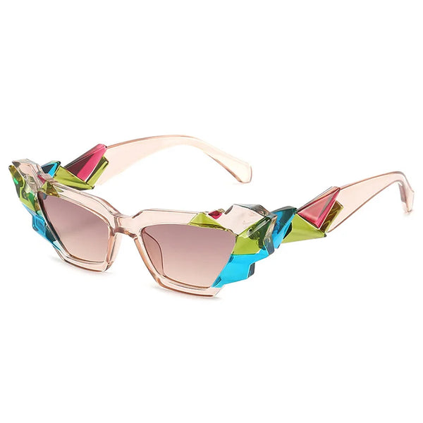 Trendy Retro Mosaic Style Sunglasses