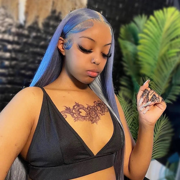 Trendy Remy Transparent Silver/ Gray Lace Frontal Wig - TrendsetterbyTracy Boutique