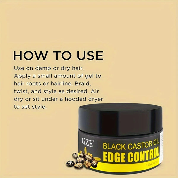 Trendy African Black Castor Extra Hold Braid, Loc, Twist Gel