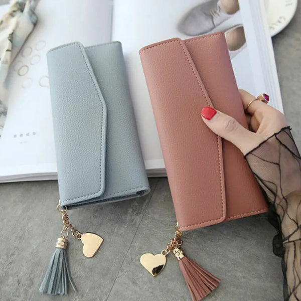 Trendy Fold Wallet With Coin Pocket And Tassle