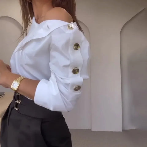 Trendy White Turtleneck Sweater