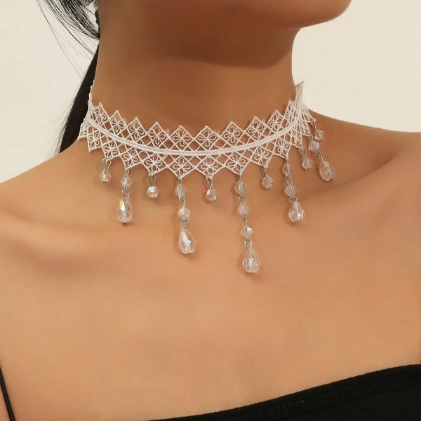 Trendy Lace Black Goddess Choker Necklace