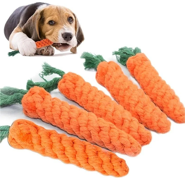 Trendy Carrot Shape Rope Dog Chew