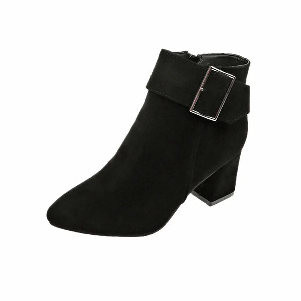 Trendy Casual Ankle High Heel Boots