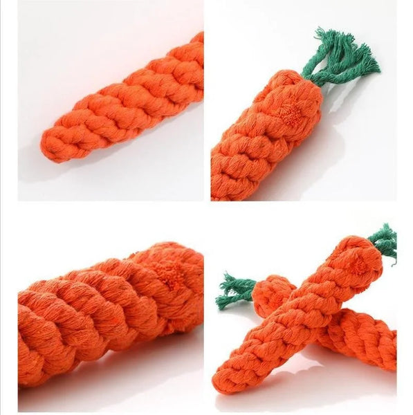 Trendy Carrot Shape Rope Dog Chew