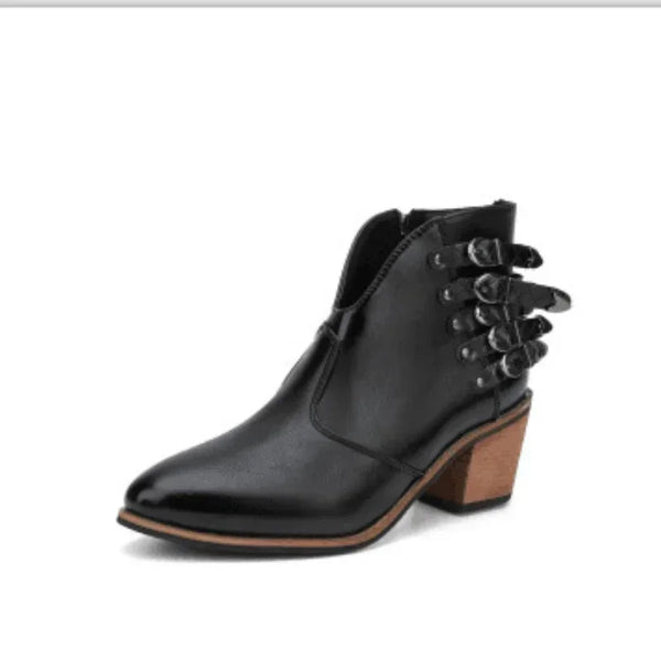 Trendy Waterproof Slip On Short Heel Boots