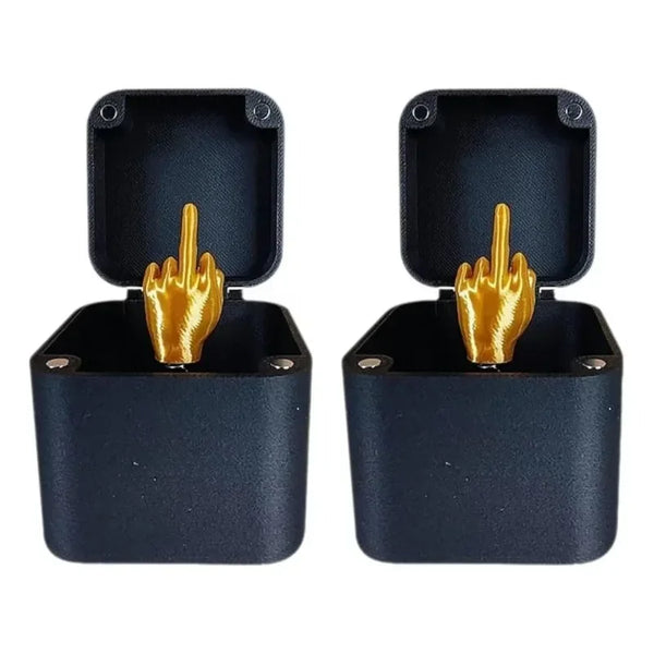Trendy Pop The Question Middle Finger Jewelry Box