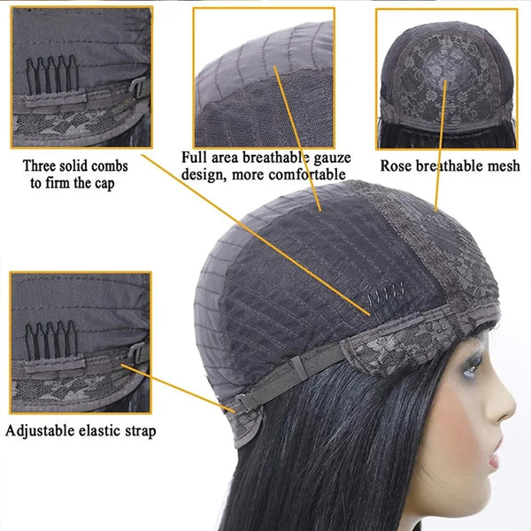 Trendy Bob With Bangs Human Hair Wig - TrendsetterbyTracy Boutique