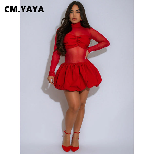 Trendy Patch Mesh Hollow Out Party Dress