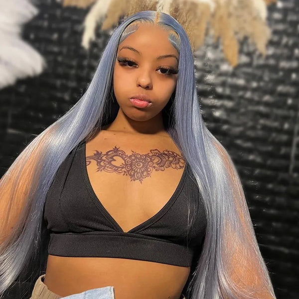 Trendy Remy Transparent Silver/ Gray Lace Frontal Wig - TrendsetterbyTracy Boutique