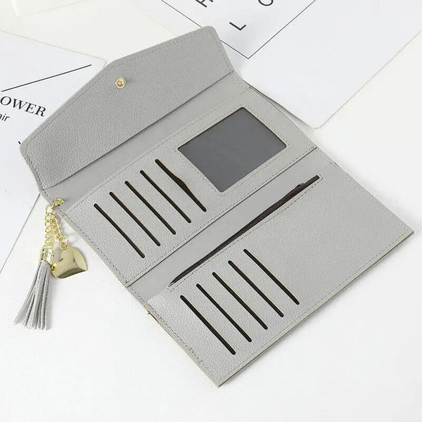 Trendy Fold Wallet With Coin Pocket And Tassle